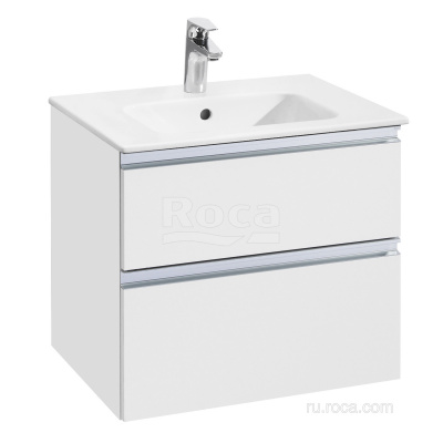 Тумба под раковину Roca The Gap 60 белый глянец 2 ящика A857397806