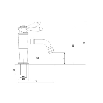 Смеситель для раковины Savol S-006611C бронза