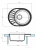 Мойка для кухни из литого мрамора Aquaton Чезана круглая с крылом шампань