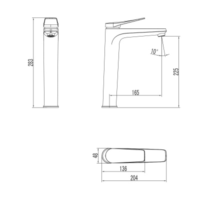 Смеситель для раковины Lemark Bronx LM3709BL