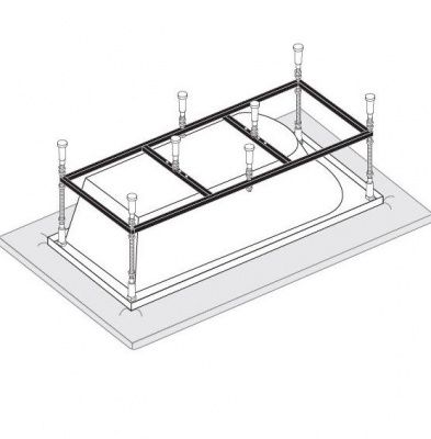 Каркас к прямоугольным ваннам VAGNERPLAST 180x90