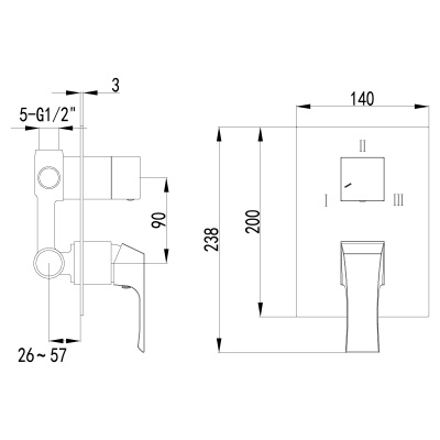 Смеситель для ванныLemark Unit LM4528C