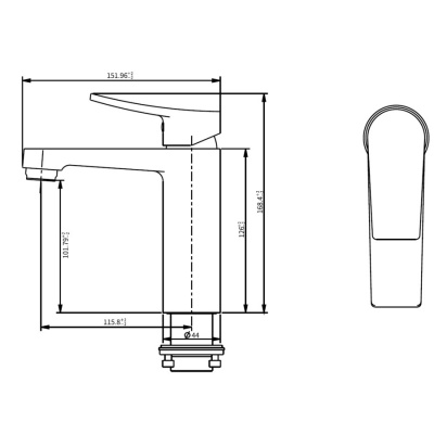 Смеситель для раковины Savol SK-3201 хром