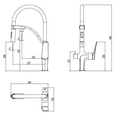 Смеситель для кухни Lemark Comfort LM3074C-White