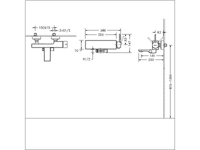 Смеситель Bravat ARC F66061C-01A-ENG для ванны и душа