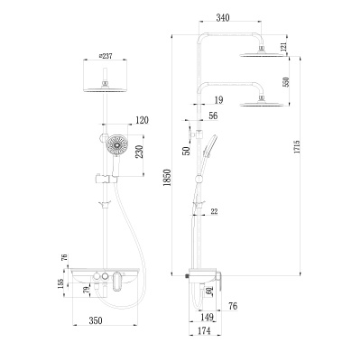 Смеситель для ванныа Lemark Tropic LM7012BL