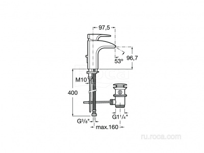 Смеситель для раковины Roca Thesis 5A3050C00