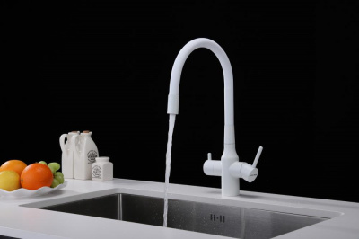 Смеситель для кухни Paulmark Salix Sa213419-431 белый матовый