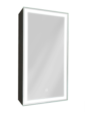 Зеркало-шкаф Континент Mirror Box Black Led 350х650 правый