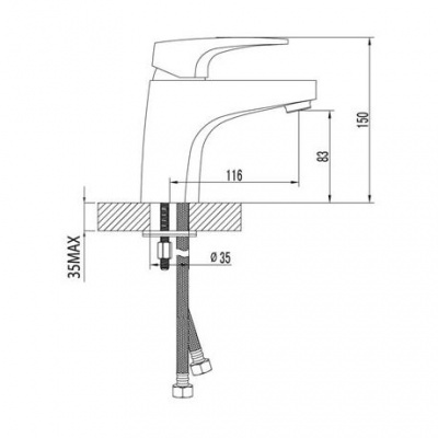 Смеситель для раковины Lemark Shift LM4306CUT