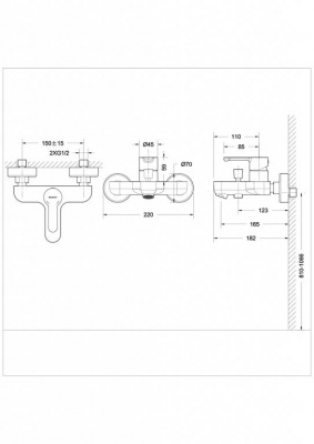 Смеситель Bravat STREAM F63783C-01A для ванны и душа