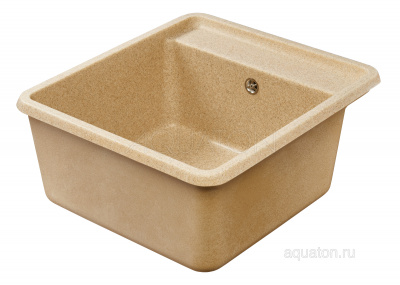Мойка для кухни из литого мрамора Aquaton Беллис 57 песочный