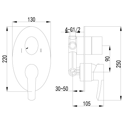 Смеситель для ванныLemark Atlantiss LM3227C
