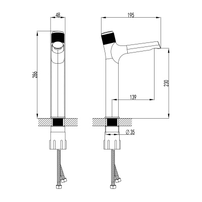 Смеситель для раковины Lemark Project, кнопочный LM4679C