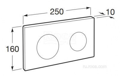 Панель смыва для инсталляции Roca PL-10 890089000