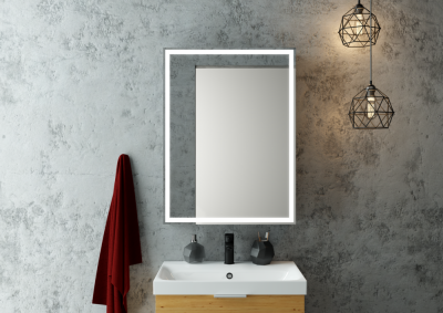 Зеркало-шкаф Континент Mirror Box Black Led 600х800