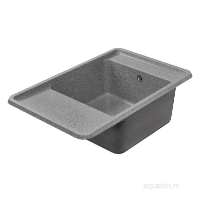 Мойка для кухни из литого мрамора Aquaton Беллис 78 серый