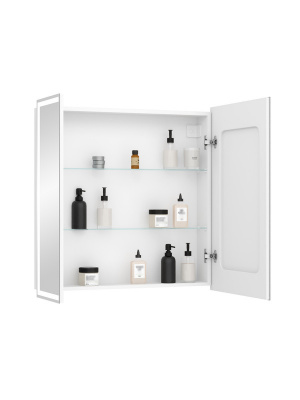 Зеркало-шкаф Континент Allure Led 800х800 с датчиком движения, розеткой