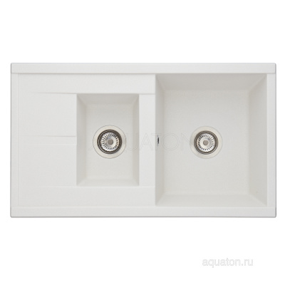 Мойка для кухни из литого мрамора Aquaton Делия 87 жемчуг