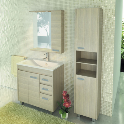 Зеркало-шкаф Comforty Марио 75 сосна лоредо