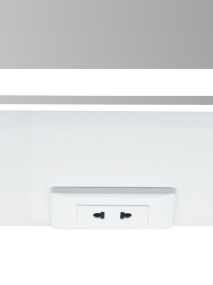 Зеркало-шкаф Континент Elliott LED 800х800 с датчиком движения, розеткой