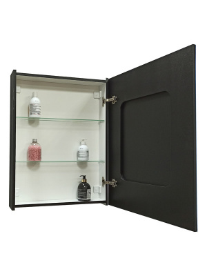 Зеркало-шкаф Континент Mirror Box Black Led 600х800