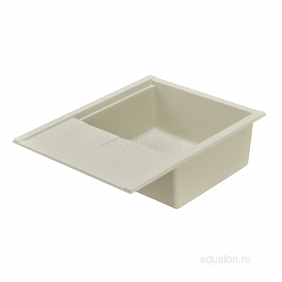 Мойка для кухни из литого мрамора Aquaton Делия 65 жемчуг