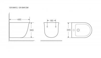 Биде подвесное Grossman GR-B4412