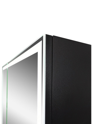 Зеркало-шкаф Континент Mirror Box Black Led 1000х800