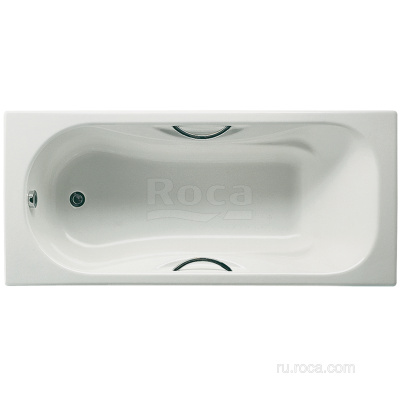 Чугунная ванна Roca Malibu 150х75 с отверстиями для ручек 2315G000R