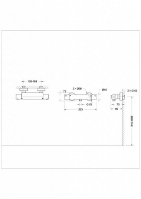 Смеситель Bravat STREAM F93984C-01B для душа термостат
