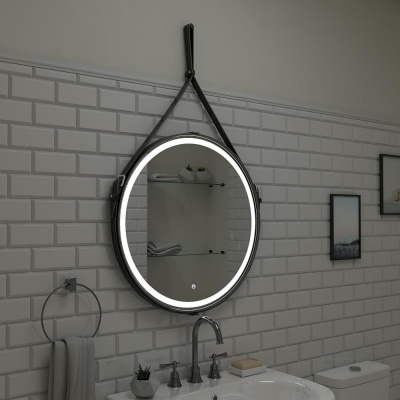 Зеркало Континент Millenium Black Led D 650 на ремне черного цвета