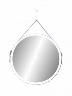 Зеркало Континент Millenium White Led D 650 на ремне белого цвета