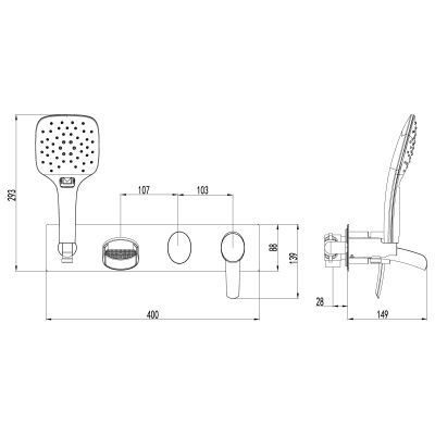 Смеситель для ванныLemark Atlantiss LM3224C