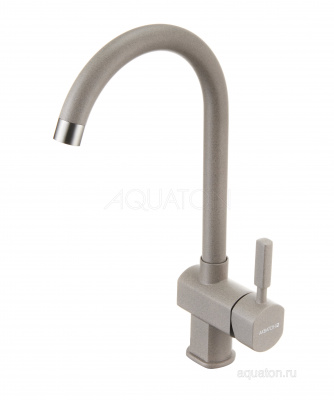 Смеситель для кухни Aquaton Лиам серый шелк 1AX003FCXX250